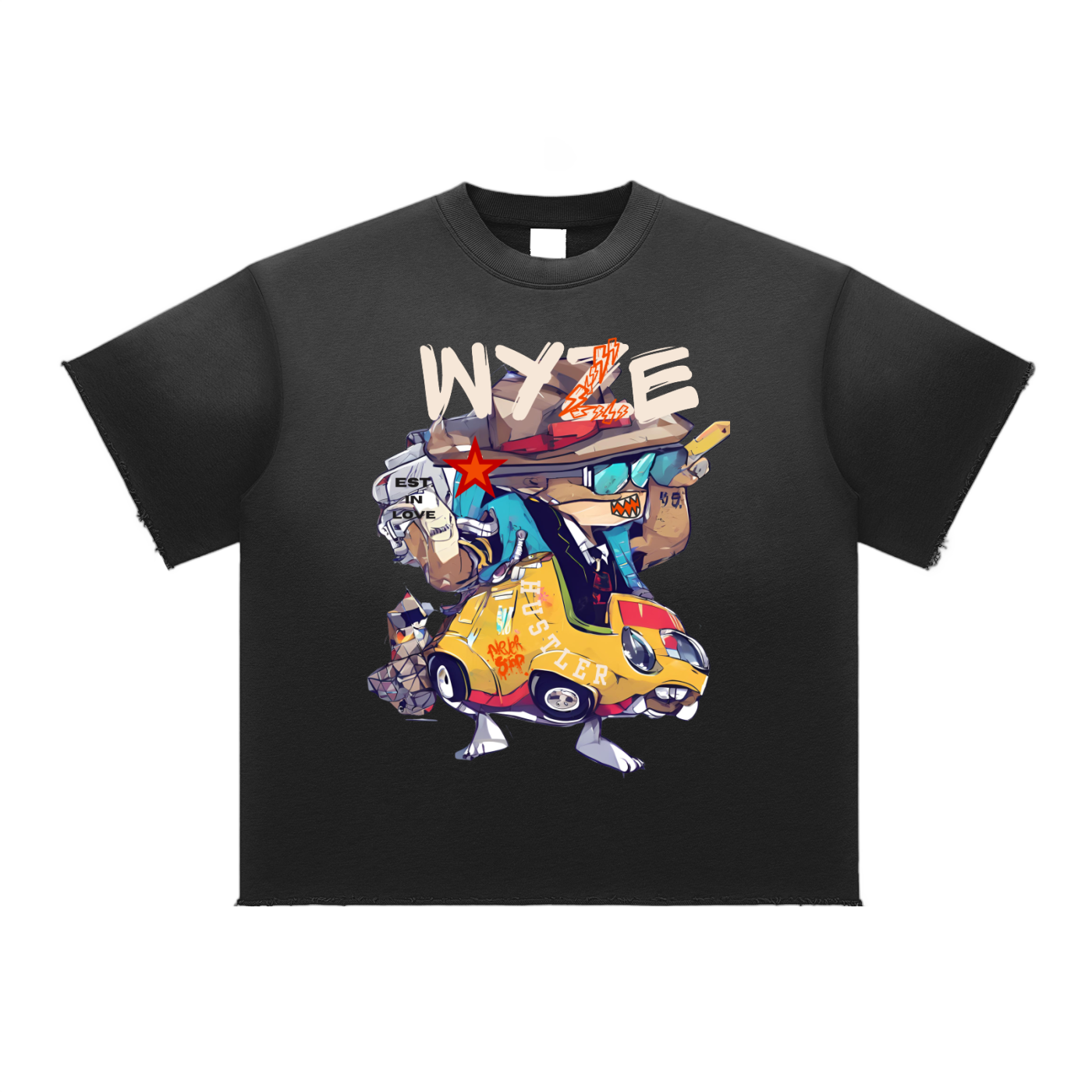 Sun Fade Raw Edge T-Shirt