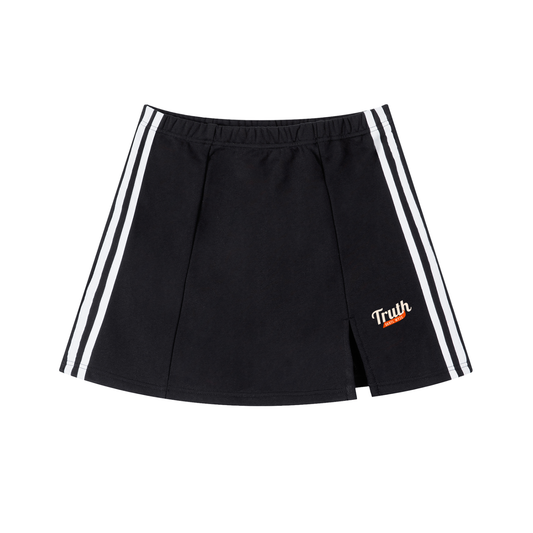 Contrast Side Stripe Slit Skirt