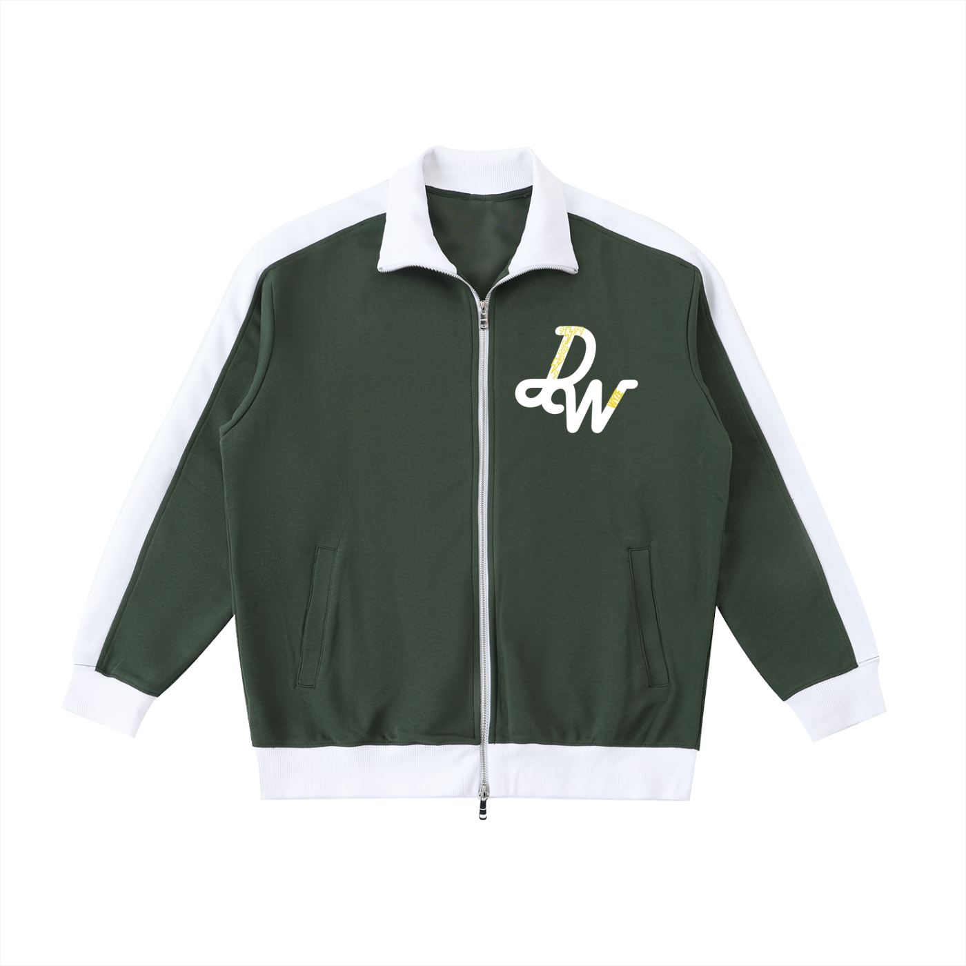 Contrast Trim Stand Collar Jacket