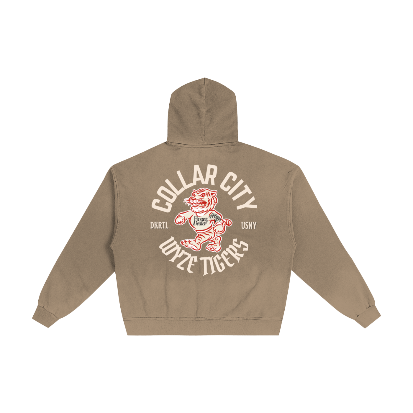 Hand-Frayed Sunfade Zip Hoodie