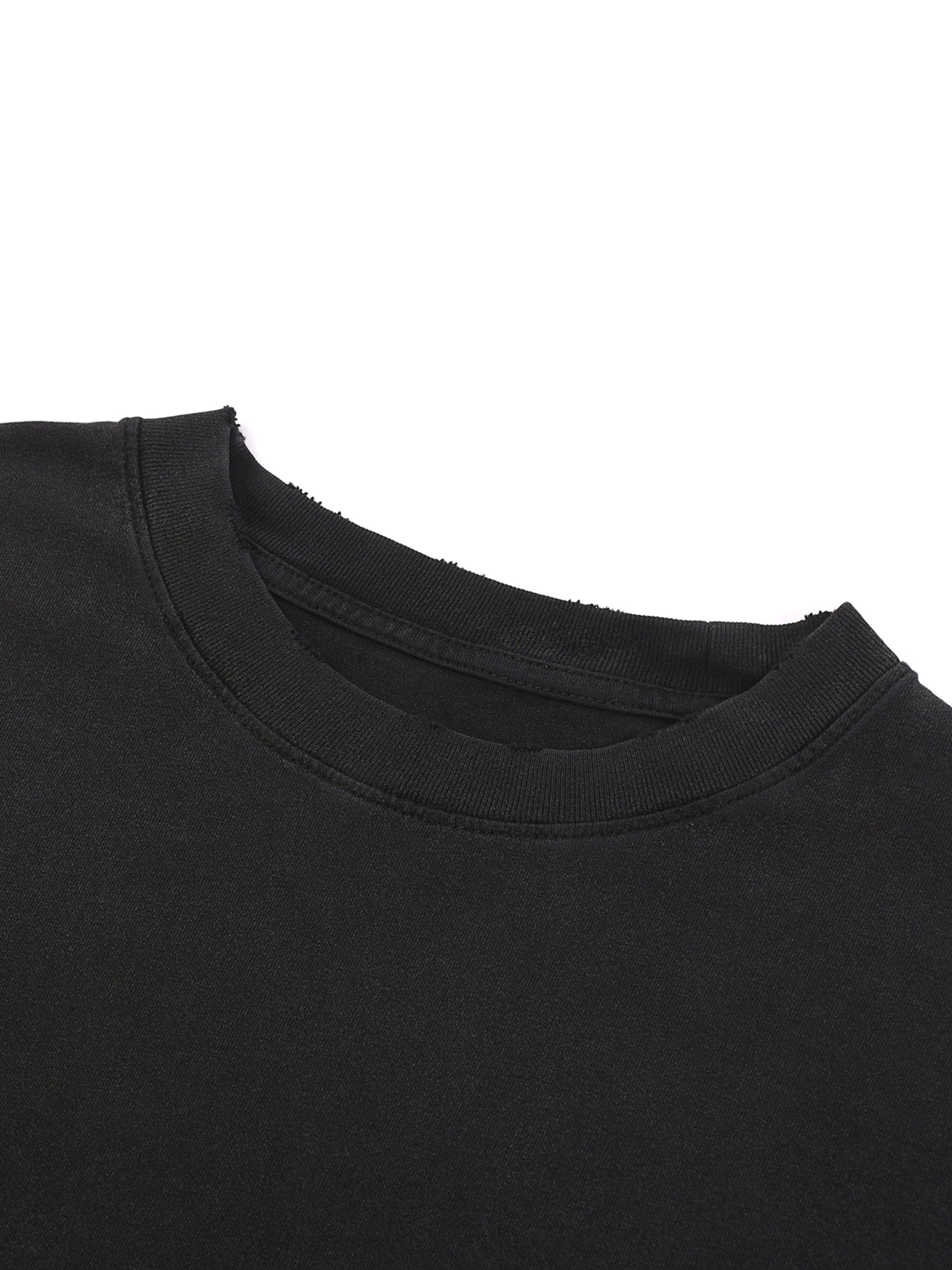 Snow Washed Raw-Hem T-Shirt