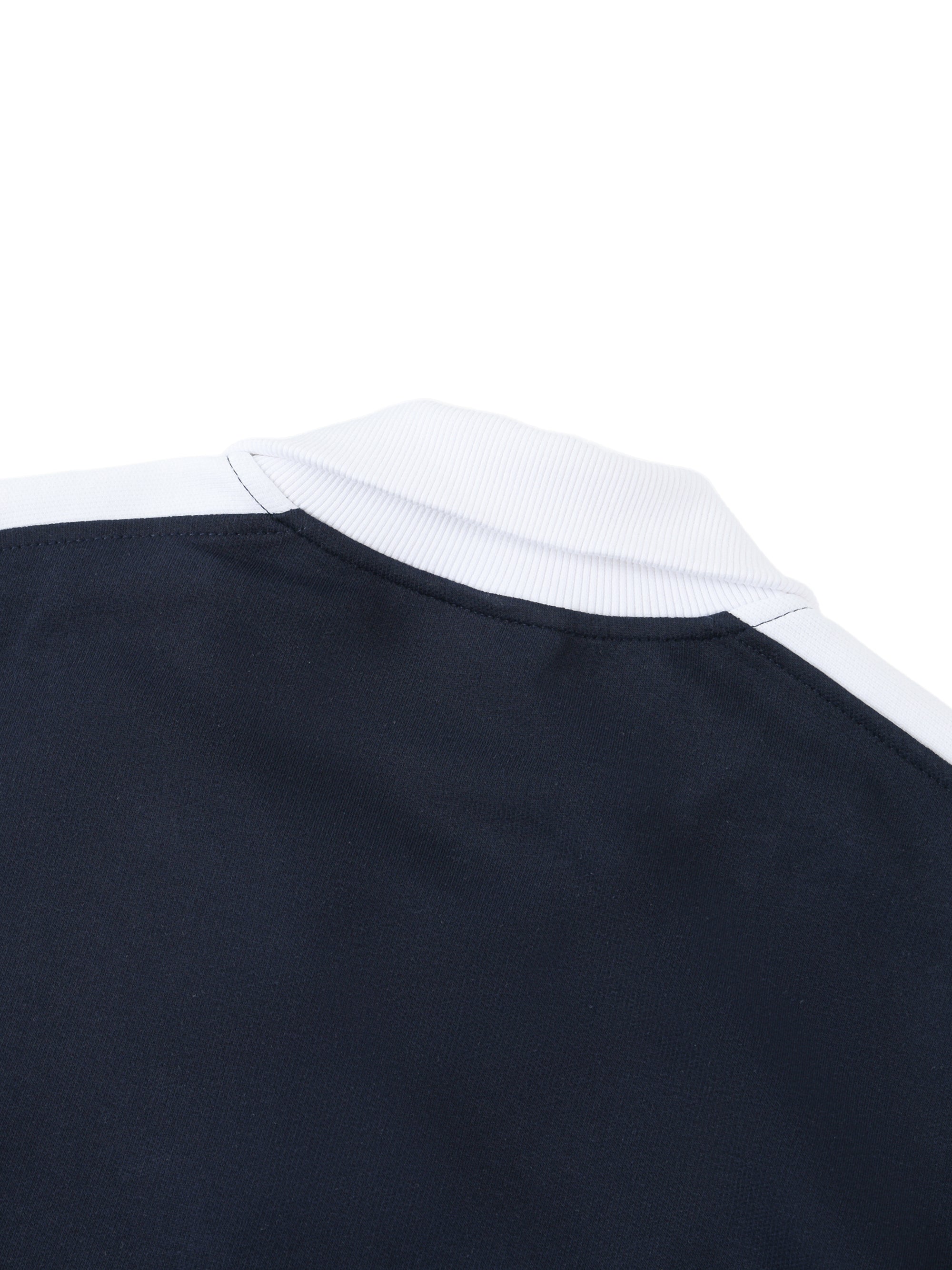 Contrast Trim Stand Collar Jacket
