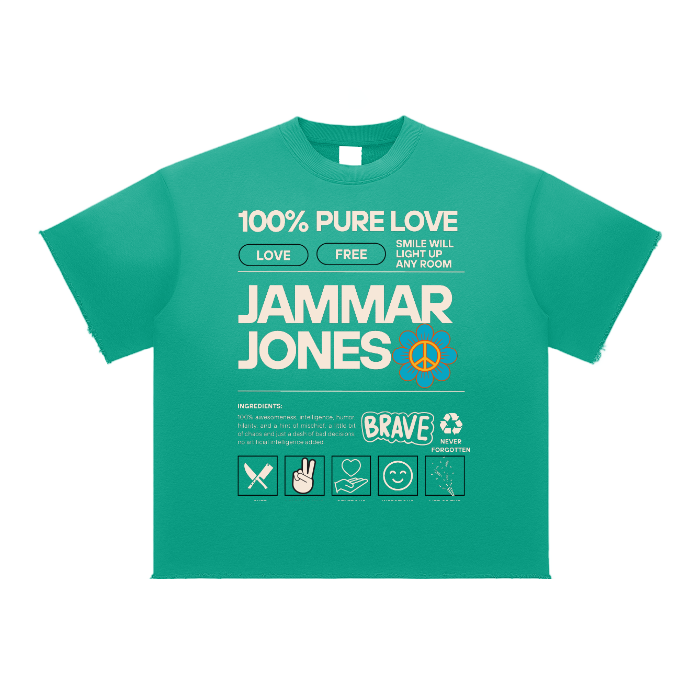 Sun Fade Raw Edge T-Shirt