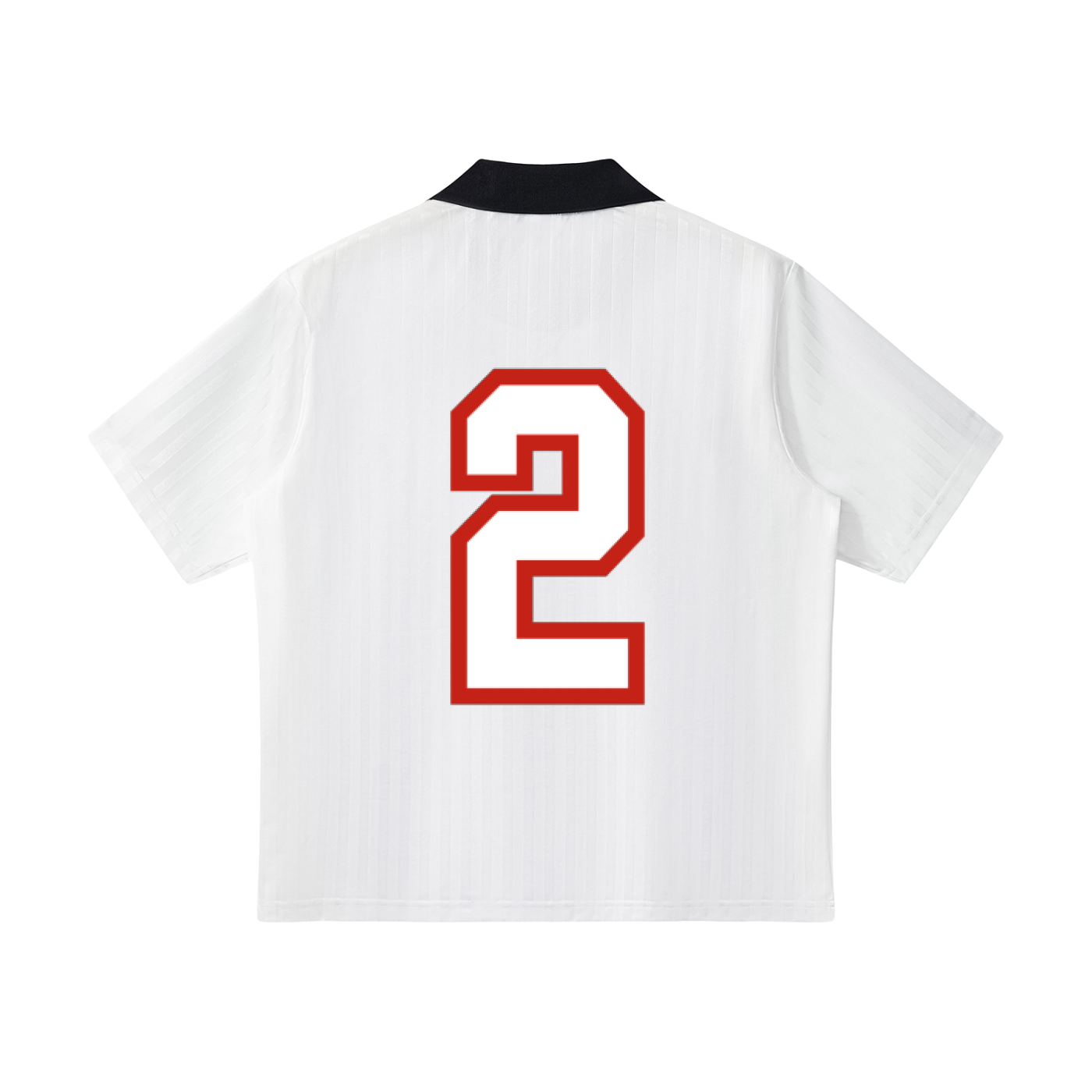 Contrast Collar Striped Soccer Jersey