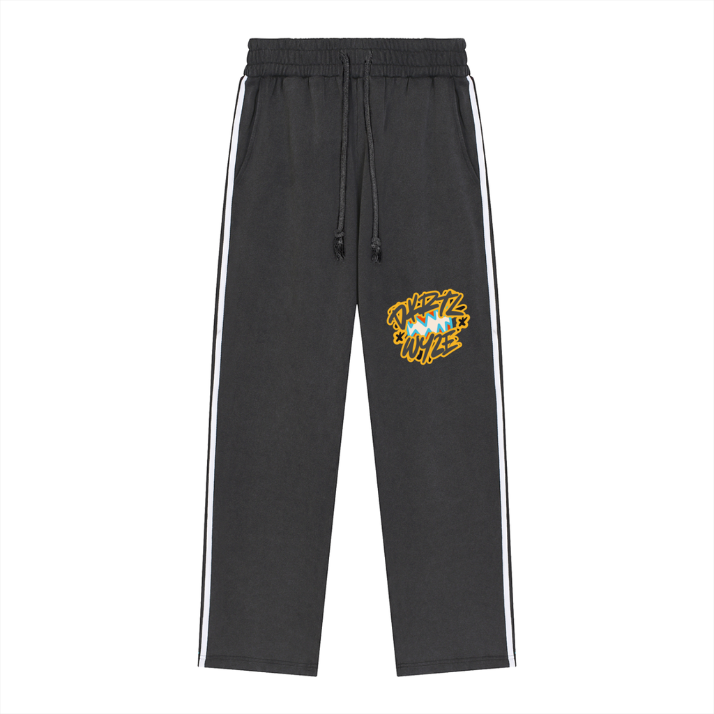 Snow Washed Contrast Tape Sweatpants