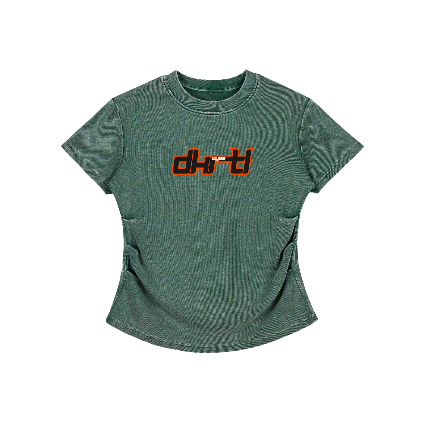 Vintage Washed Bodycon Cotton T-Shirt