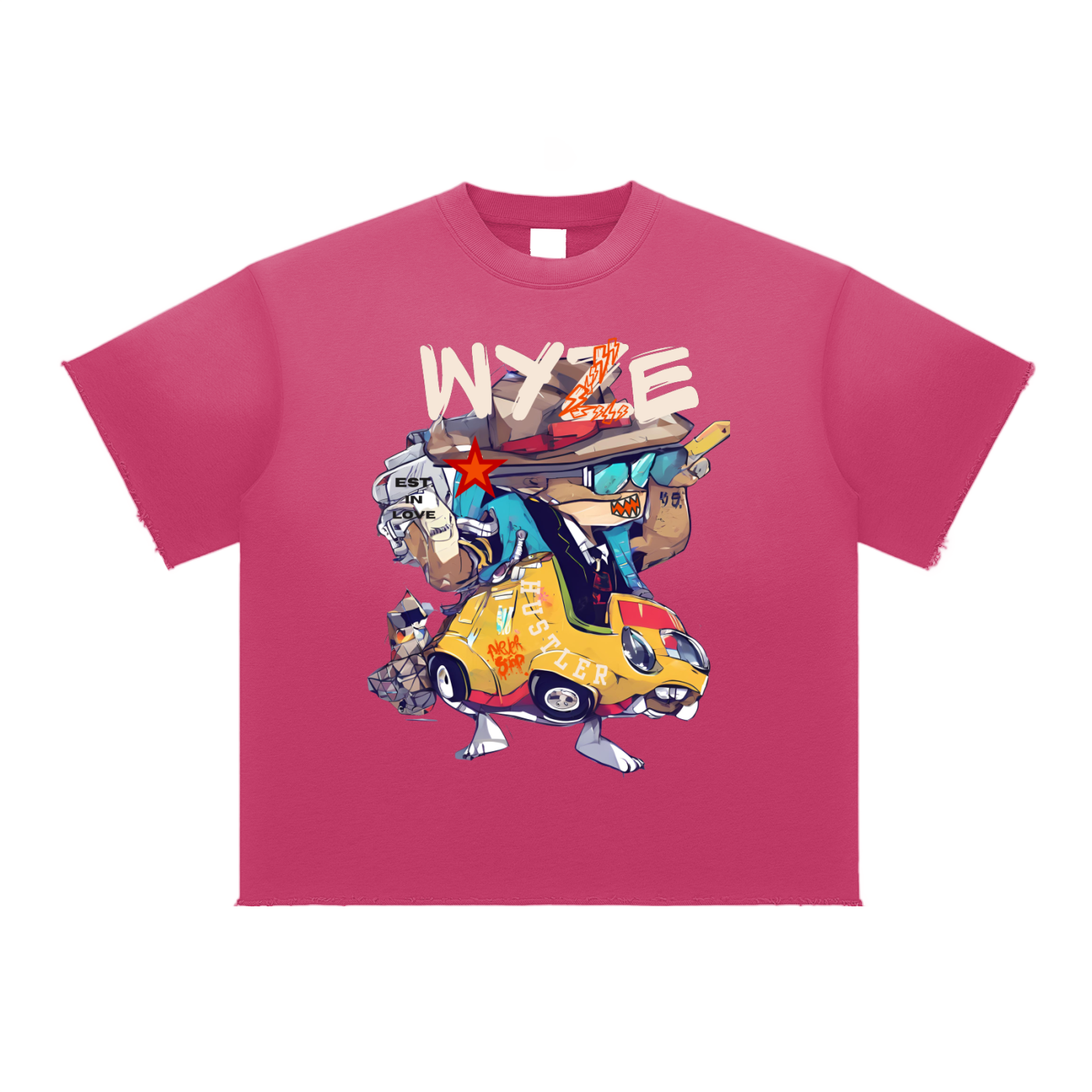 Sun Fade Raw Edge T-Shirt