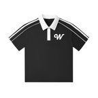 Contrast Collar Short-Sleeve Polo Shirt