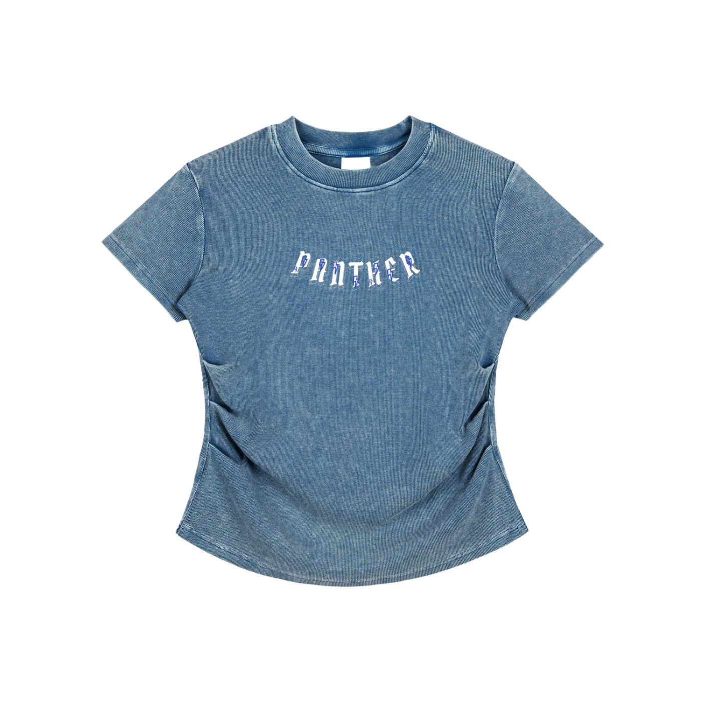 Vintaged-Wash Bodycon Cotton T-Shirt