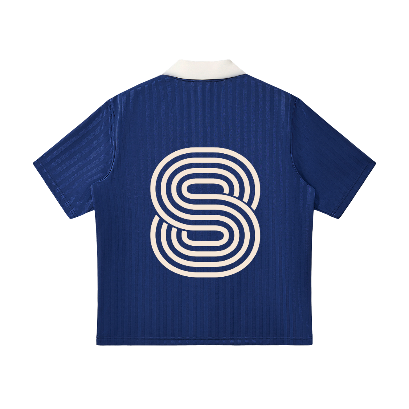 Contrast Collar Striped Soccer Jersey