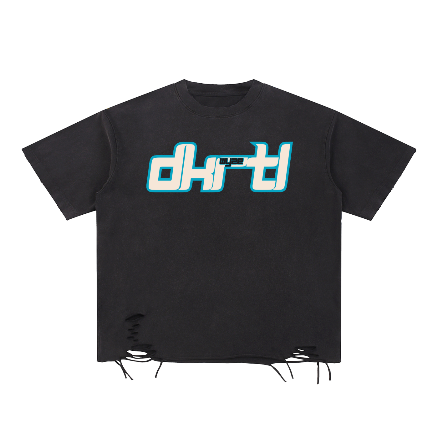 Snow Washed Raw-Hem T-Shirt