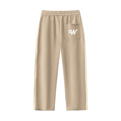 Contrast Side-Stripe Straight-Leg  Pants