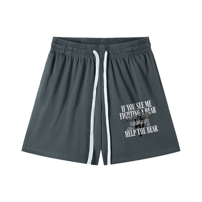 Mesh Drawstring Shorts