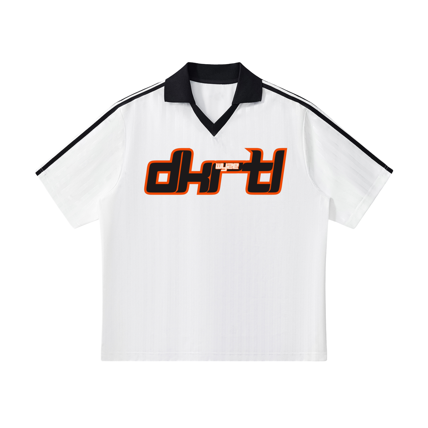 Contrast Collar Striped Soccer Jersey