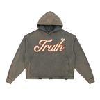 Vintage Washed Frayed-Hem Hoodie