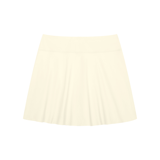 Women's A-Line Contrast Panel Slit Skirt