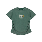 Vintaged-Wash Bodycon Cotton T-Shirt