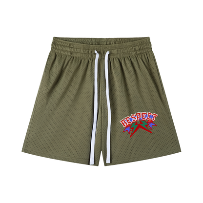 Mesh Drawstring Shorts