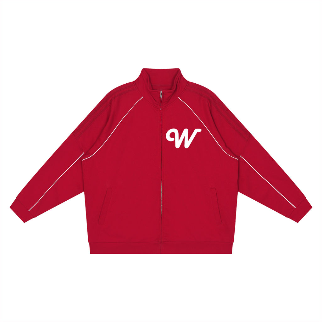 Reflection Striped Raglan Sleeve  Jacket