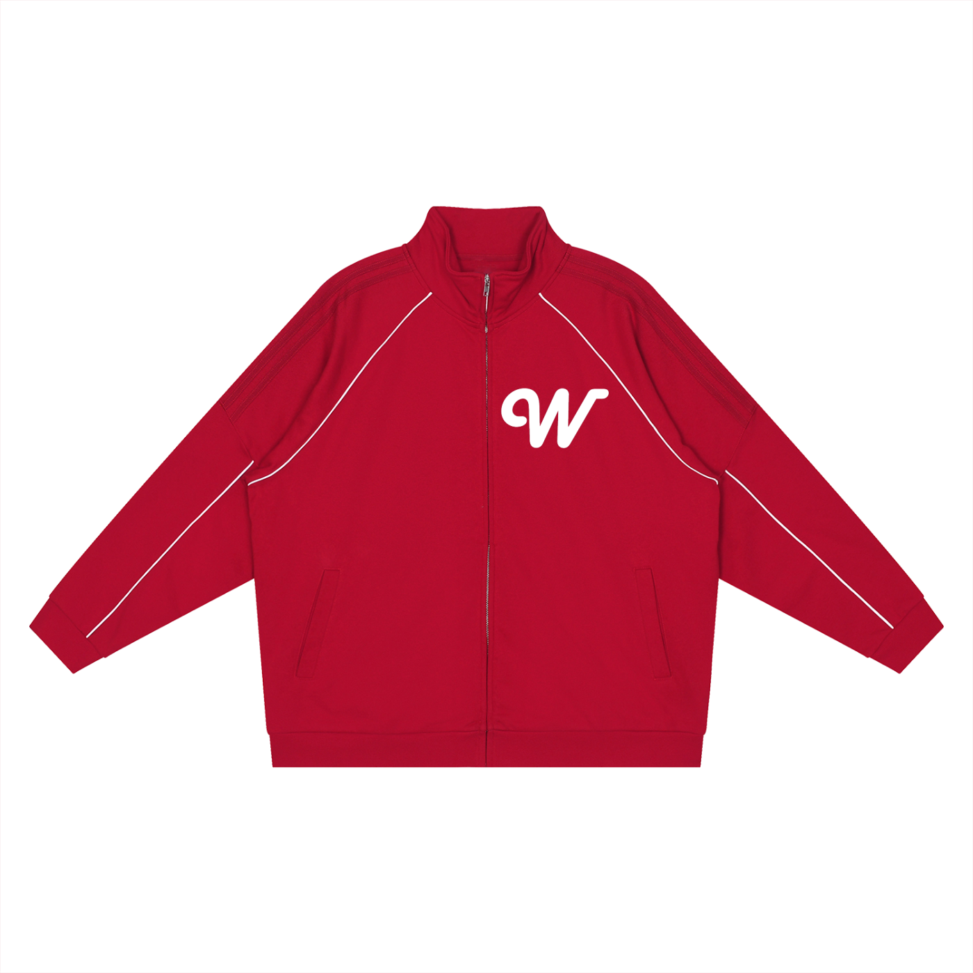 Reflection Striped Raglan Sleeve  Jacket