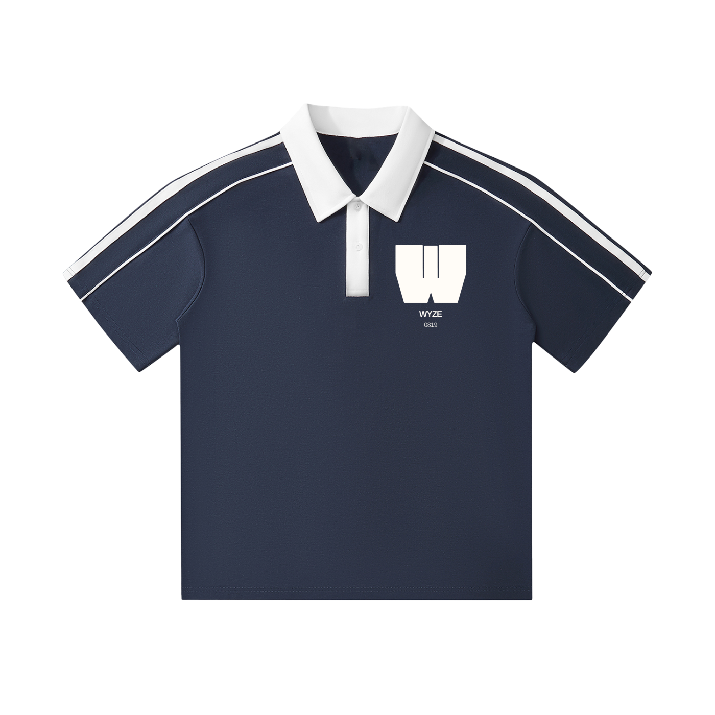 Contrast Collar Short-Sleeve Polo Shirt