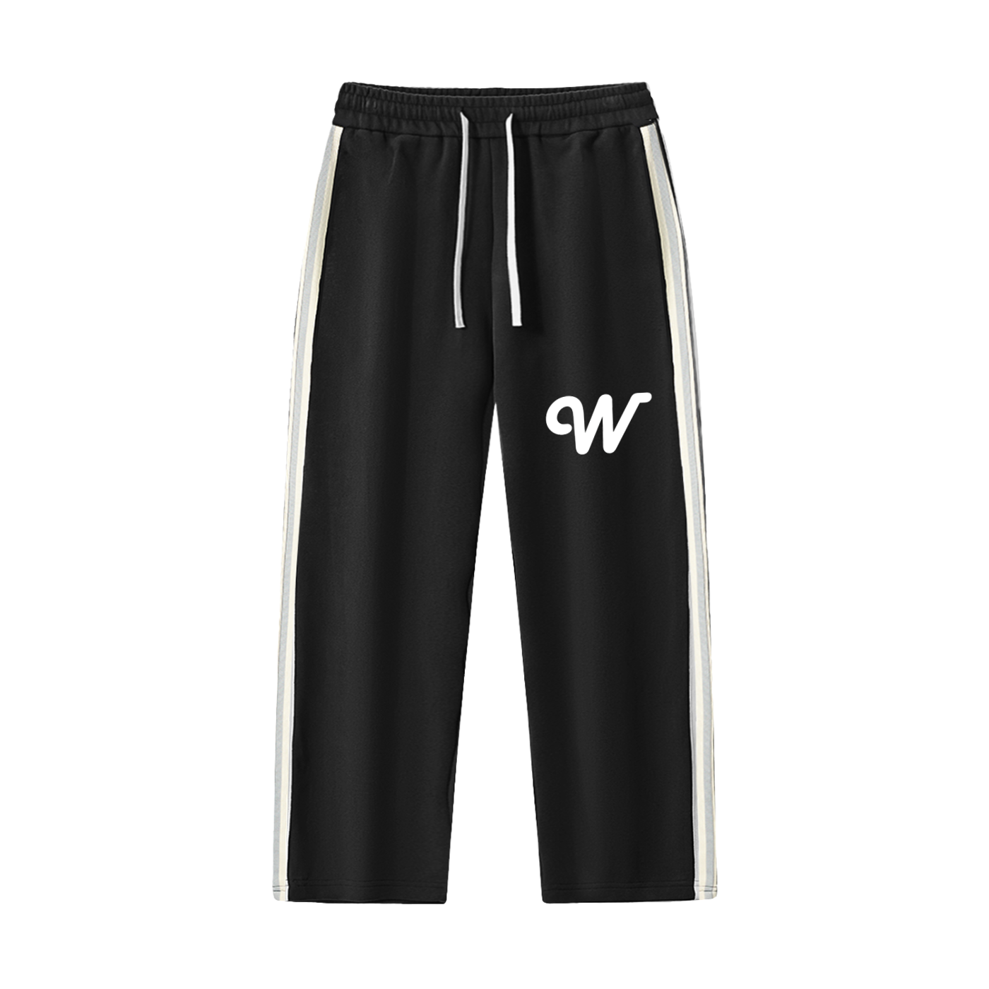 Contrast Side-Stripe Straight-Leg  Pants