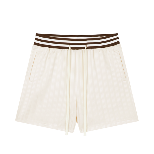Unisex Striped Drawstring Shorts
