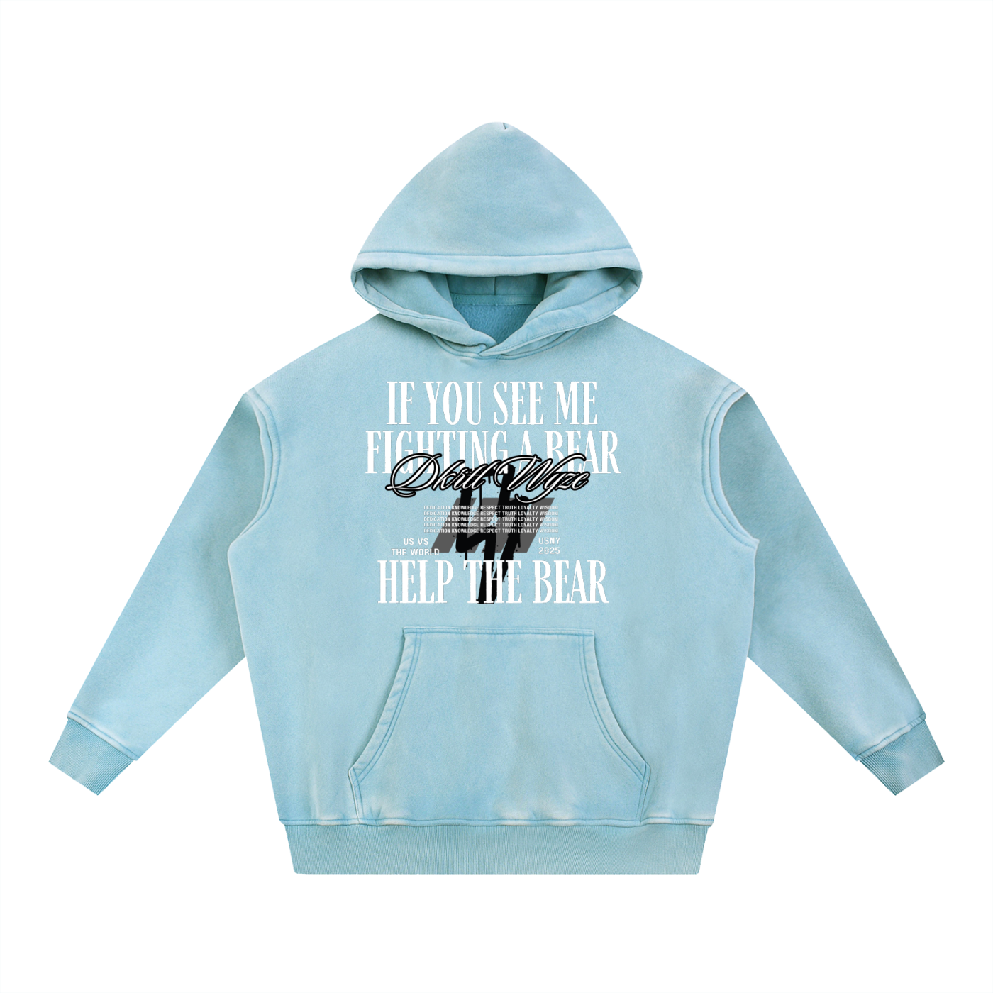 Snow Wash Fleece Oversize Hoodie