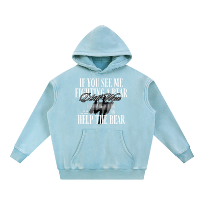 Snow Wash Fleece Oversize Hoodie