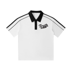 Contrast Collar Short-Sleeve Polo Shirt