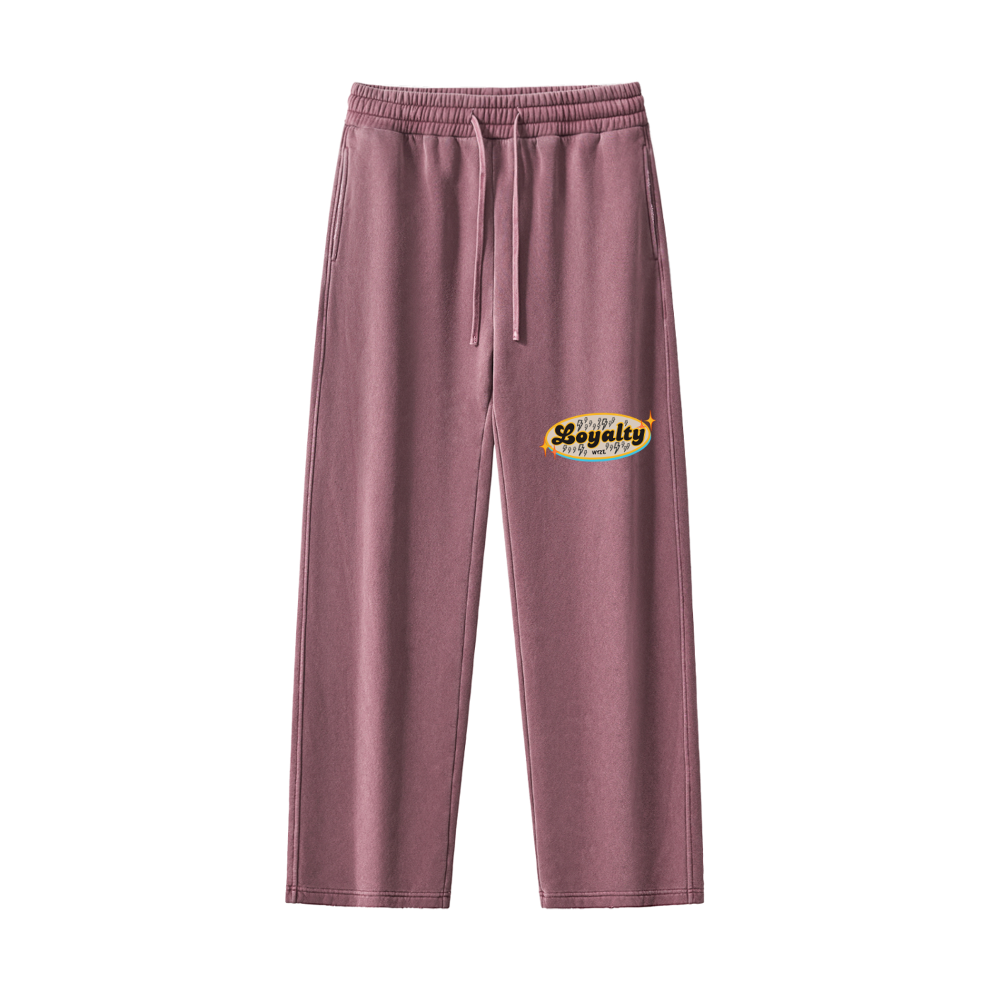 Frayed Enzyme Washed Fleece Sweatpants