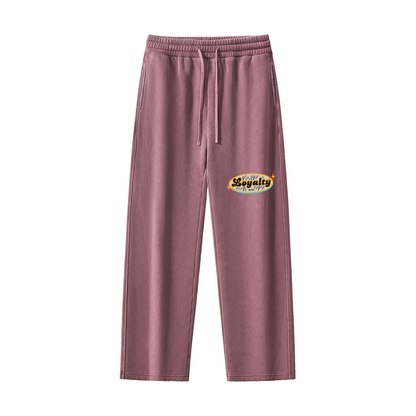Frayed Enzyme Washed Fleece Sweatpants