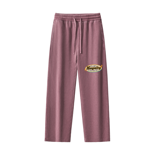 Frayed Enzyme Washed Fleece Sweatpants