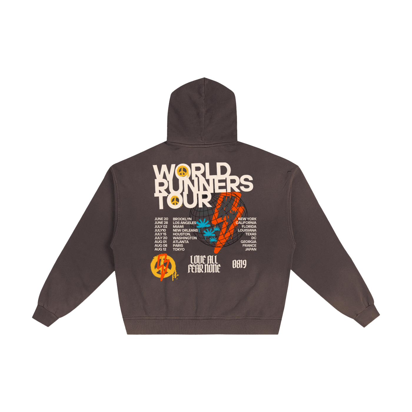 Hand-Frayed Sunfade Zip Hoodie