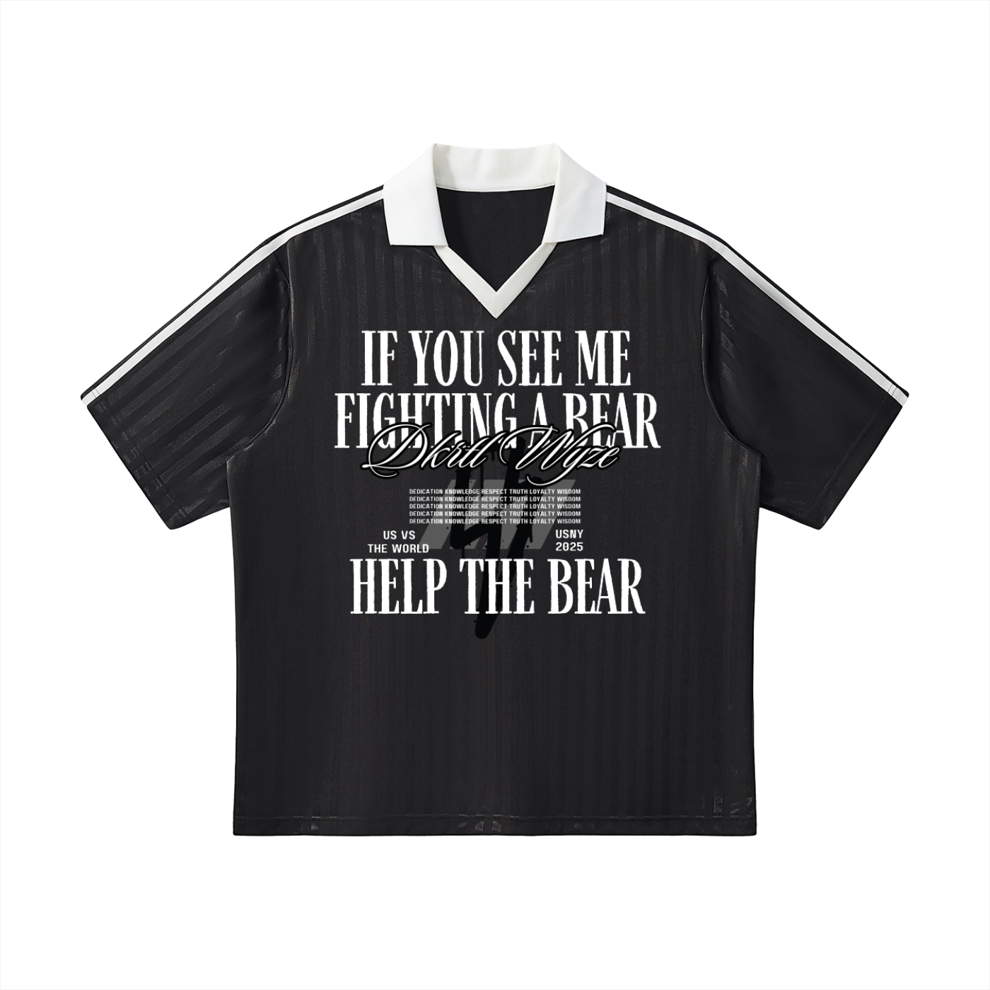 Contrast Collar Striped Soccer Jersey