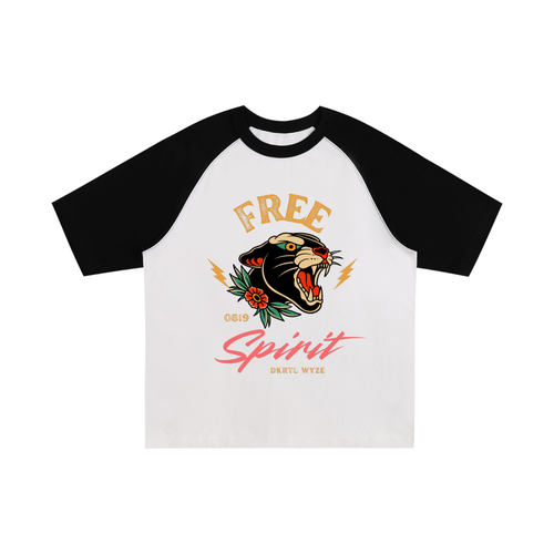 Color-Blocked Raglan Sleeve T-Shirt