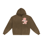 Hand-Frayed Sunfade Zip Hoodie