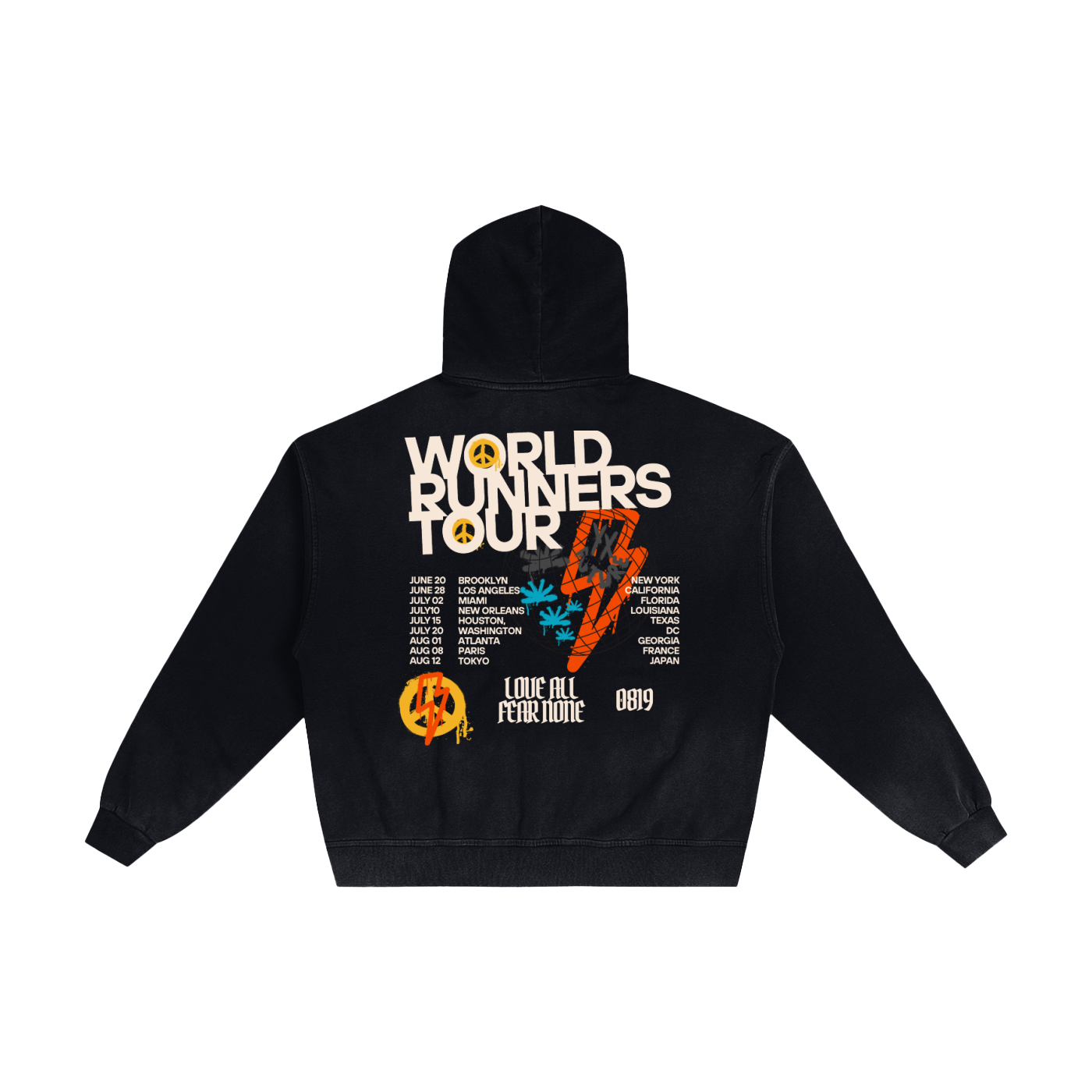 Hand-Frayed Sunfade Zip Hoodie