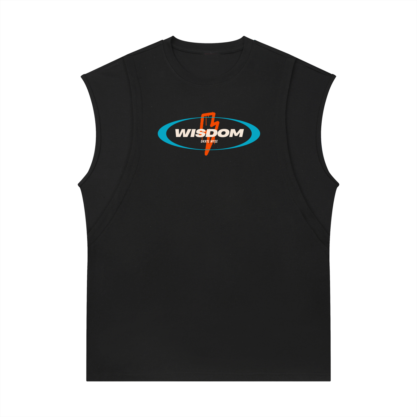 Spliced Panel Sleeveless Muscle T-Shirt