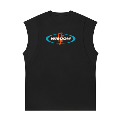 Spliced Panel Sleeveless Muscle T-Shirt