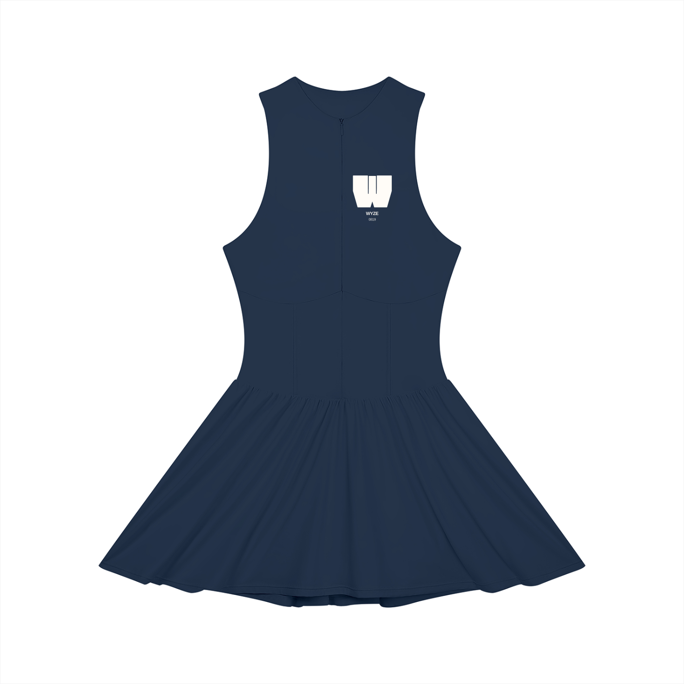 Women’s Ruched Sleeveless Full-Zip Dress