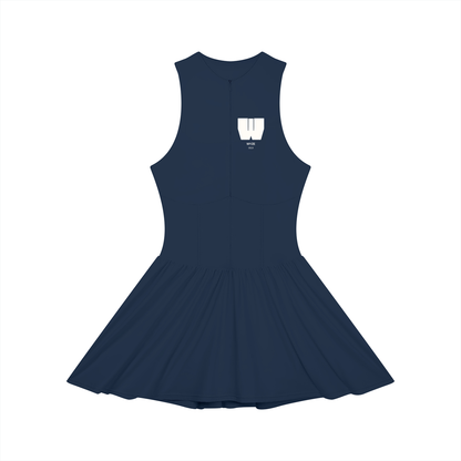 Women’s Ruched Sleeveless Full-Zip Dress