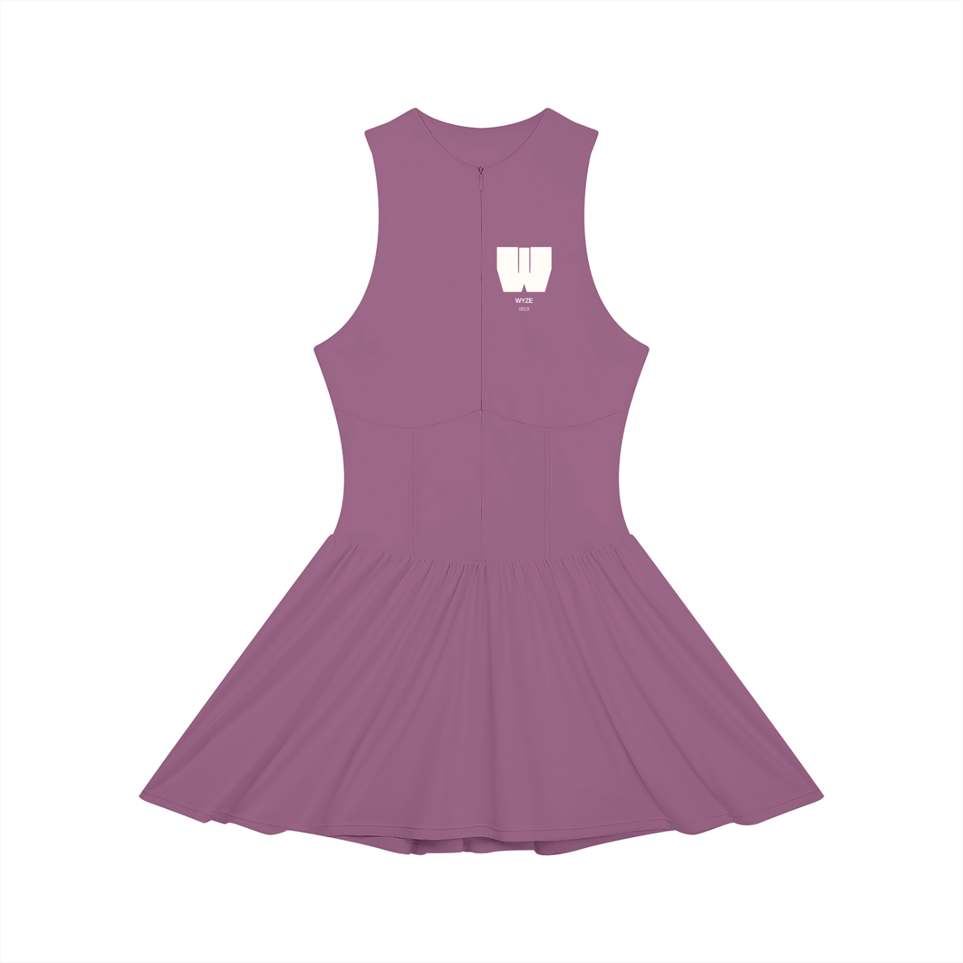 Women’s Ruched Sleeveless Full-Zip Dress