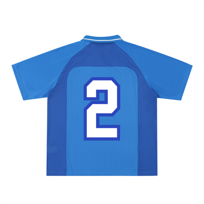 Striped V-Neck Soccer Jersey