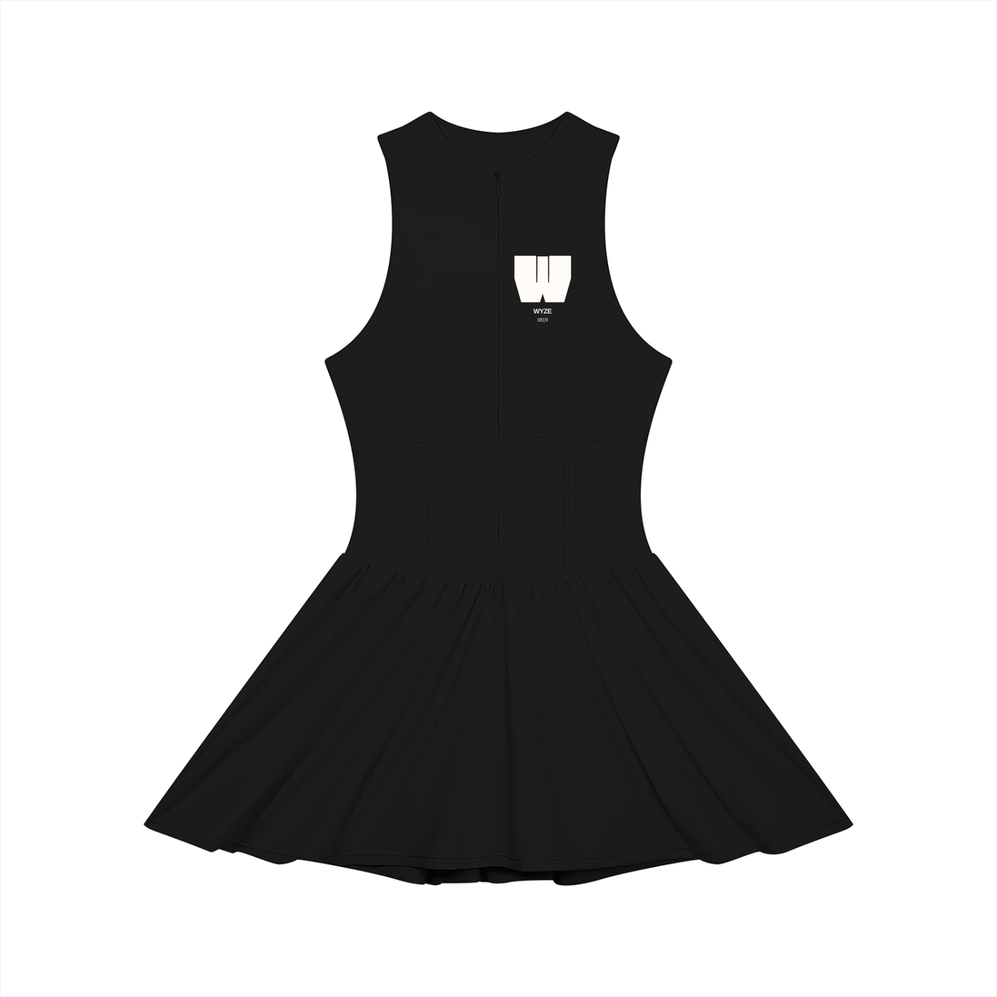 Women’s Ruched Sleeveless Full-Zip Dress