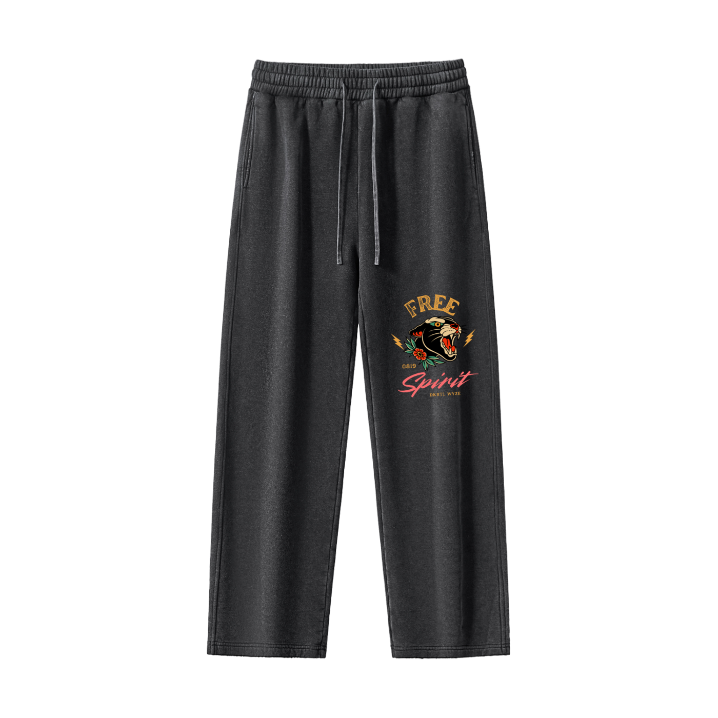 Frayed Enzyme Washed Fleece Sweatpants