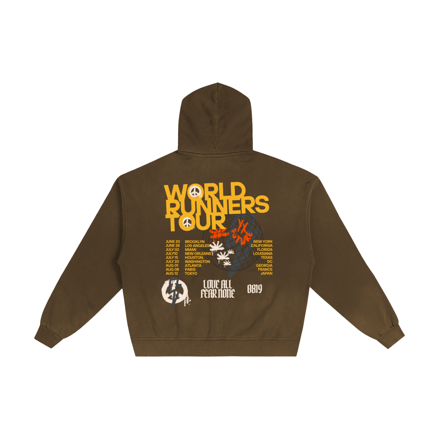 Hand-Frayed Sunfade Zip Hoodie