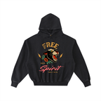 Frayed Enzyme Washed Fleece Hoodie