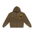 Hand-Frayed Sunfade Zip Hoodie