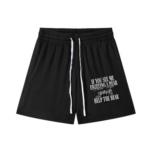 Mesh Drawstring Shorts